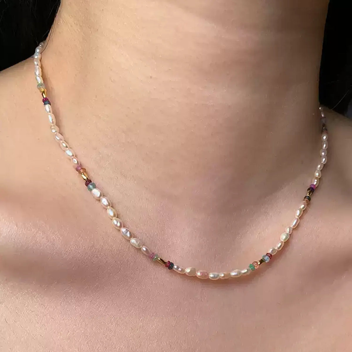 Mix Pearl Beaded Necklace