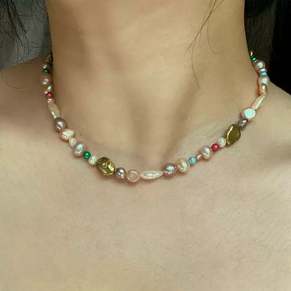 Mix Baroque Pearl Beaded Necklace