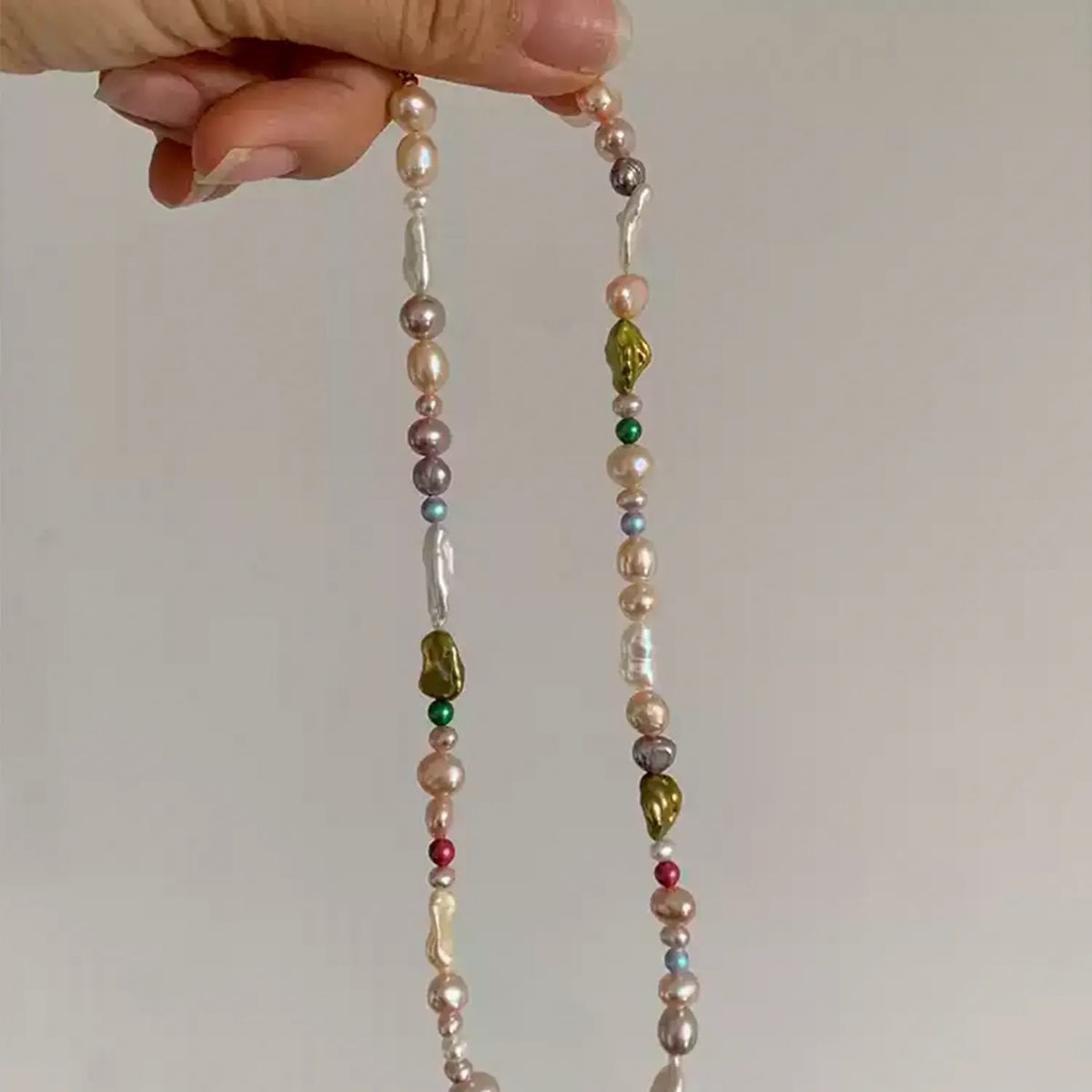 Mix Baroque Pearl Beaded Necklace