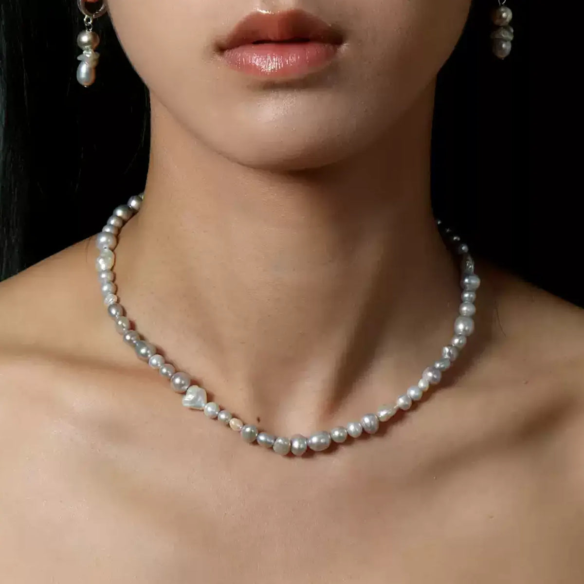 Baroque Pearl Beaded Necklace